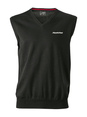 Herren V-Neck Pullunder Schwarz